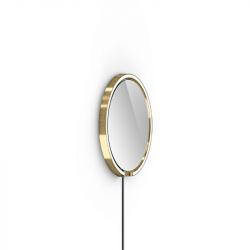 Occhio Mito sfera corda 40 LED-Spiegelwandleuchte-Bronze-Anthrazit-Spiegel klar-Wide für breit abstrahlendes Licht von 80°-mit Occhio air Modul-mit LED (2700K - 4000K)
