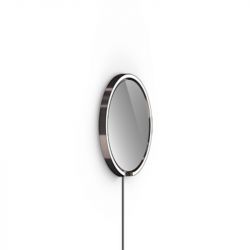 Occhio Mito sfera corda 40 LED-Spiegelwandleuchte-Phantom-Anthrazit-Spiegel getönt-Wide für breit abstrahlendes Licht von 80°-mit Occhio air Modul-mit LED (2700K - 4000K)