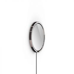 Occhio Mito sfera corda 40 LED-Spiegelwandleuchte-Phantom-Anthrazit-Spiegel klar-Wide für breit abstrahlendes Licht von 80°-mit Occhio air Modul-mit LED (2700K - 4000K)
