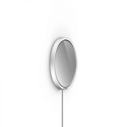 Occhio Mito sfera corda 40 LED-Spiegelwandleuchte-Silber matt-Silber-Spiegel getönt-Wide für breit abstrahlendes Licht von 80°-mit Occhio air Modul-mit LED (2700K - 4000K)