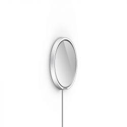 Occhio Mito sfera corda 40 LED-Spiegelwandleuchte-Silber matt-Silber-Spiegel klar-Wide für breit abstrahlendes Licht von 80°-mit Occhio air Modul-mit LED (2700K - 4000K)