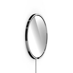 Occhio Mito sfera corda 60 LED-Spiegelwandleuchte-Black Phantom-Anthrazit-Spiegel klar-Wide für breit abstrahlendes Licht von 80°-mit Occhio air Modul-mit LED (2700K - 4000K)