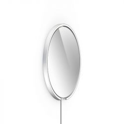 Occhio Mito sfera corda 60 LED-Spiegelwandleuchte-Silber matt-Silber-Spiegel klar-Wide für breit abstrahlendes Licht von 80°-mit Occhio air Modul-mit LED (2700K - 4000K)