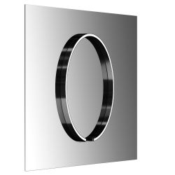 Occhio Mito sfera su 60 LED-Spiegelleuchte-Black Phantom-Wide für breit abstrahlendes Licht von 80°-mit Occhio air Modul-mit x-tra warm LED (2200K - 3500K) Sonderanfertigung