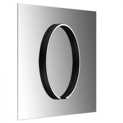 Occhio Mito sfera su 60 LED-Spiegelleuchte-Schwarz matt-Wide für breit abstrahlendes Licht von 80°-ohne Occhio air Modul-mit LED (2700K - 4000K)