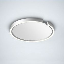 Occhio Mito soffitto 40 up LED-Deckenleuchte-Silber matt-Wide für breit abstrahlendes Licht von 80°-mit Occhio air Modul-mit LED (2700K - 4000K)