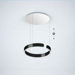 Occhio Mito sospeso 40 move up LED-Pendelleuchte-Pendel Black Phantom-Weiß matt-Wide für Tischbeleuchtung-mit x-tra warm (2200K - 3500K) Sonderanfertigung