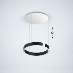 Occhio Mito sospeso 40 move up LED-Pendelleuchte-Pendel Schwarz matt-Weiß matt-Wide für Tischbeleuchtung-mit x-tra warm (2200K - 3500K) Sonderanfertigung