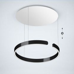 Occhio Mito sospeso 60 move up LED-Pendelleuchte-Pendel Black Phantom-Weiß matt-Wide für Tischbeleuchtung-mit Tunable White (2700K - 4000K)