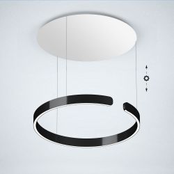 Occhio Mito sospeso 60 move up LED-Pendelleuchte-Pendel Black Phantom-Weiß matt-Wide für Tischbeleuchtung-mit x-tra warm (2200K - 3500K) Sonderanfertigung