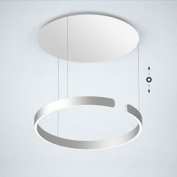 Occhio Mito sospeso 60 move up LED-Pendelleuchte-Pendel Silber matt-Weiß matt-Wide für Tischbeleuchtung-mit Tunable White (2700K - 4000K)