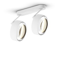 Occhio Più alto 3d doppio VOLT LED-Deckenstrahler-Kopf/head Weiß matt-Körper/body Weiß matt-Aufbaudose/base Weiß matt-Linse Weiß glänzend-Contour C80-mit LED (2700K)