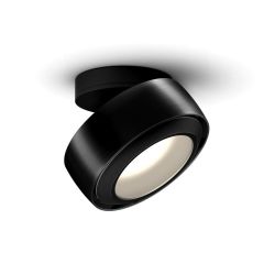 Occhio Più R alto VOLT LED-Deckenstrahler-Kopf/head Black Phantom-Aufbaudose/base Schwarz matt-Cone Glas Schwarz matt-Contour C80-mit LED (2700K)
