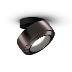 Occhio Più R alto VOLT LED-Deckenstrahler-Kopf/head Phantom-Aufbaudose/base Schwarz matt-Cone Glas Phantom-Contour C80-mit LED (2700K)