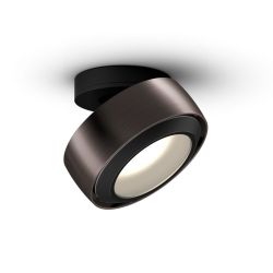 Occhio Più R alto VOLT LED-Deckenstrahler-Kopf/head Phantom-Aufbaudose/base Schwarz matt-Cone Glas Schwarz matt-Contour C80-mit LED (2700K)