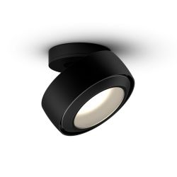 Occhio Più R alto VOLT LED-Deckenstrahler-Kopf/head Schwarz matt-Aufbaudose/base Schwarz matt-Cone Glas Schwarz matt-Contour C80-mit LED (3000K)