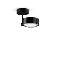 Occhio Sento faro up 10 LED-Deckenleuchte-Kopf/head Black Phantom-Körper/body Schwarz matt-Aufbaudose/base Schwarz matt-Kopfeinsatz Sento E Linse/Glas-mit Occhio air Modul-mit LED (3000K)