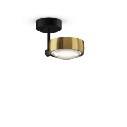 Occhio Sento faro up 10 LED-Deckenleuchte-Kopf/head Bronze-Körper/body Schwarz matt-Aufbaudose/base Schwarz matt-Kopfeinsatz Sento E Linse/Glas-ohne Occhio air Modul-mit LED (2700K)