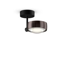 Occhio Sento faro up 10 LED-Deckenleuchte-Kopf/head Phantom-Körper/body Schwarz matt-Aufbaudose/base Schwarz matt-Kopfeinsatz Sento E Linse/Glas-mit Occhio air Modul-mit LED (2700K)