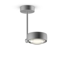 Occhio Sento faro up 20 LED-Deckenleuchte-Kopf/head Chrom matt-Körper/body Chrom matt-Aufbaudose/base Chrom matt-Kopfeinsatz Sento E Linse/Glas-ohne Occhio air Modul-mit LED (3000K)