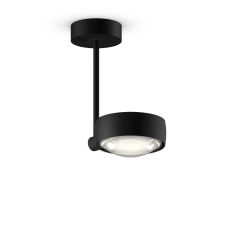 Occhio Sento faro up 20 LED-Deckenleuchte-Kopf/head Schwarz matt-Körper/body Schwarz matt-Aufbaudose/base Schwarz matt-Kopfeinsatz Sento E Linse/Glas-mit Occhio air Modul-mit LED (3000K)