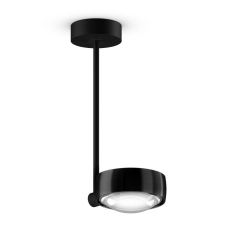 Occhio Sento faro up 30 LED-Deckenleuchte-Kopf/head Black Phantom-Körper/body Schwarz matt-Aufbaudose/base Schwarz matt-Kopfeinsatz Sento E Linse/Glas-mit Occhio air Modul-mit LED (3000K)