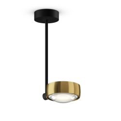 Occhio Sento faro up 30 LED-Deckenleuchte-Kopf/head Bronze-Körper/body Schwarz matt-Aufbaudose/base Schwarz matt-Kopfeinsatz Sento E Linse/Glas-mit Occhio air Modul-mit LED (3000K)