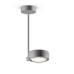 Occhio Sento faro up 30 LED-Deckenleuchte-Kopf/head Chrom matt-Körper/body Chrom matt-Aufbaudose/base Chrom matt-Kopfeinsatz Sento E Linse/Glas-mit Occhio air Modul-mit LED (2700K)