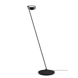 Occhio Sento lettura 125 LED-Leseleuchte-Kopf/head Black Phantom-Körper/body Schwarz matt-Fuß/base Schwarz matt-Kopfeinsatz Sento E Linse/Glas-ohne Occhio air Modul-mit LED (2700K)