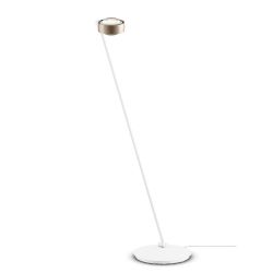 Occhio Sento Lettura 125 LED-Leseleuchte-Kopf/head Gold matt-Körper/body Weiß matt-Fuß/base Weiß matt-Kopfeinsatz Sento D Linse/Linse-ohne Occhio air Modul-mit LED (2700K)