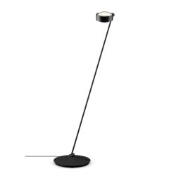 Occhio Sento lettura 125 LED-Leseleuchte-Kopf/head Black Phantom-Körper/body Schwarz matt-Fuß/base Schwarz matt-Kopfeinsatz Sento D Linse/Linse-Ausrichtung links vom Bediener-mit Occhio air Modul-mit LED (2700K)