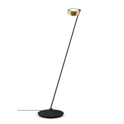 Occhio Sento lettura 125 LED-Leseleuchte-Kopf/head Bronze-Körper/body Schwarz matt-Fuß/base Schwarz matt-Kopfeinsatz Sento D Linse/Linse-Ausrichtung links vom Bediener-ohne Occhio air Modul-mit LED (2700K)