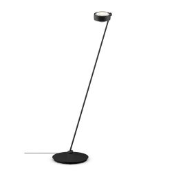 Occhio Sento lettura 125 LED-Leseleuchte-Kopf/head Schwarz matt-Körper/body Schwarz matt-Fuß/base Schwarz matt-Kopfeinsatz Sento D Linse/Linse-Ausrichtung links vom Bediener-mit Occhio air Modul-mit LED (2700K)