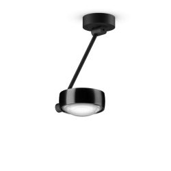 Occhio Sento soffitto singolo up 30 LED-Deckenleuchte-Kopf/head Black Phantom-Körper/body Schwarz matt-Aufbaudose/base Schwarz matt-Kopfeinsatz Sento E Linse/Glas-mit Occhio air Modul-mit LED (3000K)