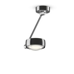 Occhio Sento soffitto singolo up 30 LED-Deckenleuchte-Kopf/head Chrom-Körper/body Chrom-Aufbaudose/base Chrom-Kopfeinsatz Sento E Linse/Glas-mit Occhio air Modul-mit LED (2700K)