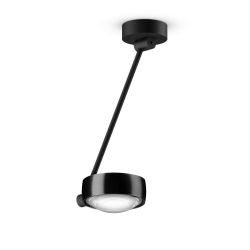 Occhio Sento soffitto singolo up 40 LED-Deckenleuchte-Kopf/head Black Phantom-Körper/body Schwarz matt-Aufbaudose/base Schwarz matt-Kopfeinsatz Sento E Linse/Glas-mit Occhio air Modul-mit LED (2700K)