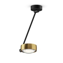 Occhio Sento soffitto singolo up 40 LED-Deckenleuchte-Kopf/head Bronze-Körper/body Schwarz matt-Aufbaudose/base Schwarz matt-Kopfeinsatz Sento E Linse/Glas-mit Occhio air Modul-mit LED (2700K)