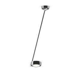 Occhio Sento soffitto singolo up 80 LED-Deckenleuchte-Kopf/head Chrom-Körper/body Chrom-Aufbaudose/base Chrom-Kopfeinsatz Sento E Linse/Glas-mit Occhio air Modul-mit LED (2700K)