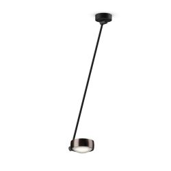 Occhio Sento soffitto singolo up 80 LED-Deckenleuchte-Kopf/head Phantom-Körper/body Schwarz matt-Aufbaudose/base Schwarz matt-Kopfeinsatz Sento E Linse/Glas-mit Occhio air Modul-mit LED (3000K)