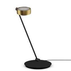 Occhio Sento tavolo 60 LED-Tischleuchte-Kopf/head Bronze-Körper/body Schwarz matt-Fuß/base Schwarz matt-Kopfeinsatz Sento E Linse/Glas-mit Occhio air Modul-mit LED (2700K)