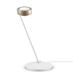 Occhio Sento tavolo 60 LED-Tischleuchte-Kopf/head Gold matt-Körper/body Weiß matt-Fuß/base Weiß matt-Kopfeinsatz Sento D Linse/Linse-mit Occhio air Modul-mit LED (2700K)