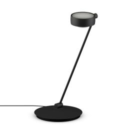 Occhio Sento tavolo 60 LED-Tischleuchte-Kopf/head Schwarz matt-Körper/body Schwarz matt-Fuß/base Schwarz matt-Kopfeinsatz Sento E Linse/Glas-Ausrichtung links vom Bediener-ohne Occhio air Modul-mit LED (2700K)