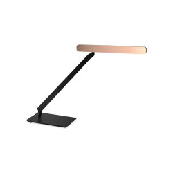 Occhio Taglio tavolo LED-Tischleuchte-Fuß/base Schwarz matt-Kopf/head Rose Gold-+Power mit klarem Uplight Cover