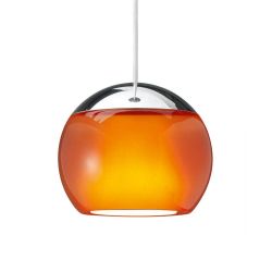 Oligo Balino LED-Pendelleuchte 1-flammig mit unsichtbarer Höhenverstellung-Chrom-Orange-mit LED (2700K)