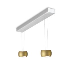 Oligo Curved Slack-Line LED-Pendelleuchte 2-flammig-Bronze-Aluminium gebürstet-mit Tunable White (2200K - 5000K) 01