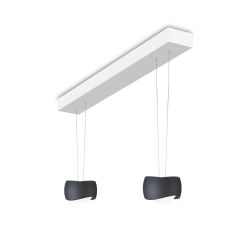Oligo Curved Slack-Line LED-Pendelleuchte 2-flammig-Schwarz matt-Weiß matt-mit Tunable White (2200K - 5000K) 01