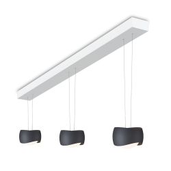 Oligo Curved Slack-Line LED-Pendelleuchte 3-flammig-Schwarz matt-Weiß matt-mit Tunable White (2200K - 5000K) 01