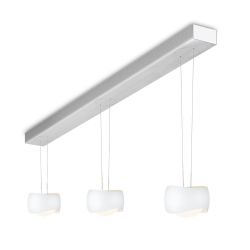 Oligo Curved Slack-Line LED-Pendelleuchte 3-flammig-Weiß matt-Aluminium gebürstet-mit Tunable White (2200K - 5000K) 01