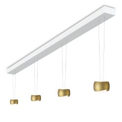 Oligo Curved Slack-Line LED-Pendelleuchte 4-flammig-Bronze-Weiß matt-mit Tunable White (2200K - 5000K) 01