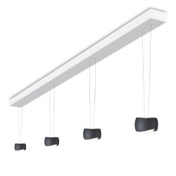 Oligo Curved Slack-Line LED-Pendelleuchte 4-flammig-Schwarz matt-Weiß matt-mit Tunable White (2200K - 5000K) 01